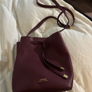 Lauren Ralph Lauren Dark Red Crossbody Bag